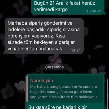 Nare Giyim Sipariş Gecikmesi Sorunu
