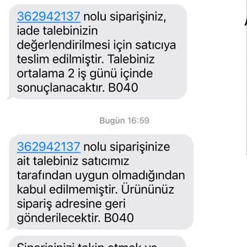 ÇiçekSepeti Koray Spor İade Ve Değişim Yapmıyor