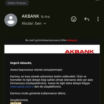 Akbank Teslim Edilmeyen Kredi Kartı