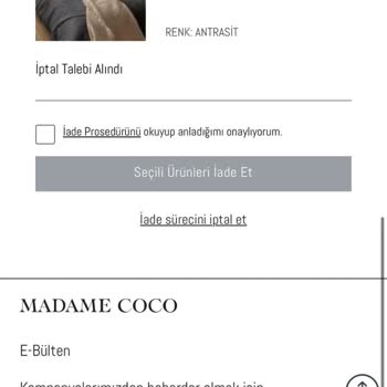Madame Coco Müşteri Temsilcisi Ulaşılamaması