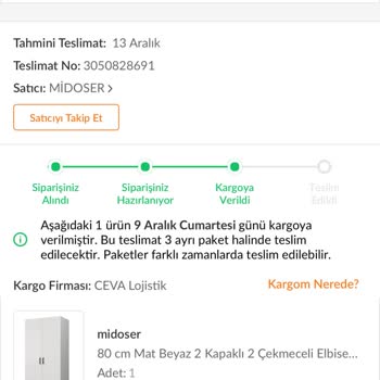 Trendyol 35 Gün Sonra Gelen Kargo