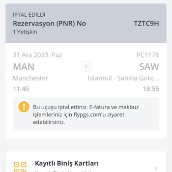 Pegasus Bilet İadesi Saçmalığı