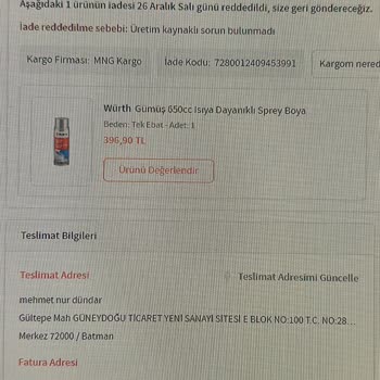Würth Sprey Boya 650 Derece Isıya Dayanıklı