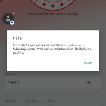 Adalet Bakanlığı Arama Hata Sorunu