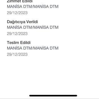 Gardrops İademi Tarafıma Teslim Etmedi