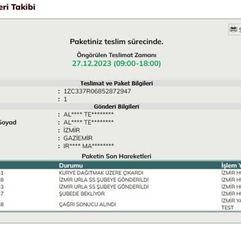 UPS Türkiye'nin Geciken Ve İlgisiz Kargo Teslimatı