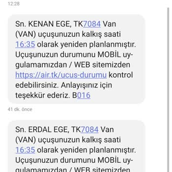 THY Ankara-Van Uçuşunun Ertelenmesi Ve Bilgilendirme Sorunu