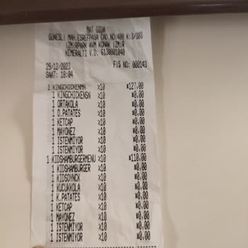 Burger King İzmir AVM Çocuk Menüsünün Oyuncağı Verilmiyor