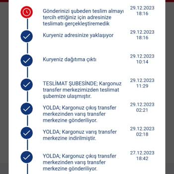 Aras Kargo Teslim Edilemeyen Gönderi