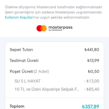 A101 Kapıda Teslimat Ücreti.