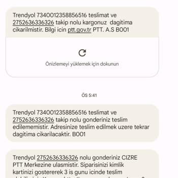 PTT Kargo PTT Ürünümü Adresime Göndermiyor!