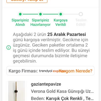 Trendyol Teslim Edilemeyen Ürün