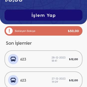 BURULAŞ Online Otobüs Kartı Yükleme Sorunu