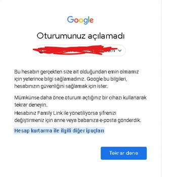 Google Hesabıma Giremiyorum Tekrar Deneyiniz