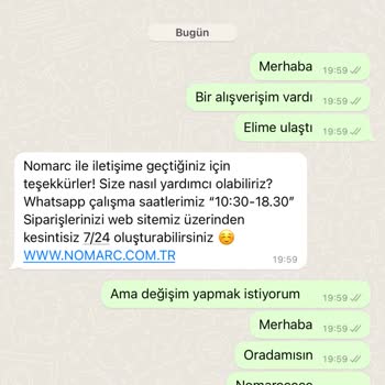 NOMARC Değişim Talebinde Bulundum