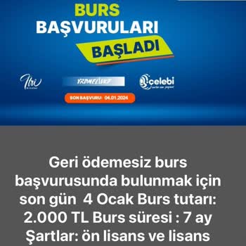 Yardımeli Derneği (Burs Başvuru) Burs Başvurusu Dikkat