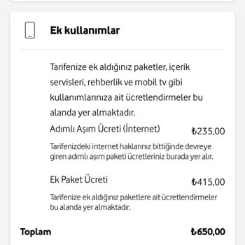 Vodafone Onaysız Ücretlendirme Şebeke Problemi