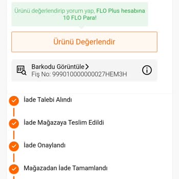 FLO Ayakkabı FLO Para İadesi Yapmadı