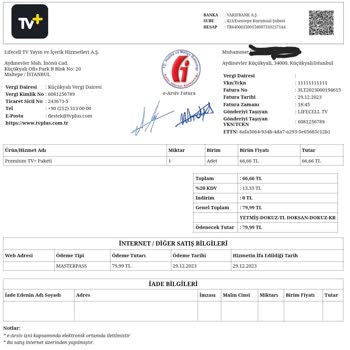 Turkcell TV Plus In Çift Abonelik Yapıp Çift Ücret Yansıtması