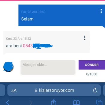 KizlarSoruyor Tanımadığım Biri Numaramı Yaymaya Çalışıyor