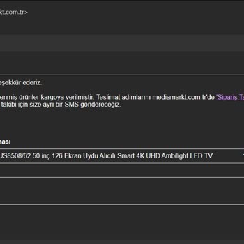 Media Markt'tan Aldığım Ürünüm Benden Habersiz İade Edildi