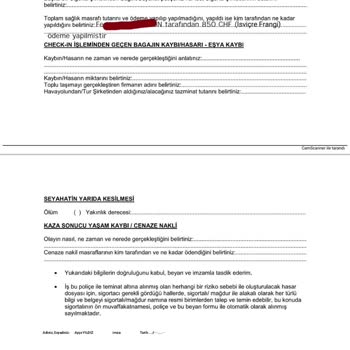 Generali Sigorta Seyahat Sigortası Hasar Ödemesi Yapmadı!