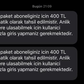 VakıfBank Hesabımdan Mükerrer Bıst Veri Paketi Ücreti Çekimi Yaptı!