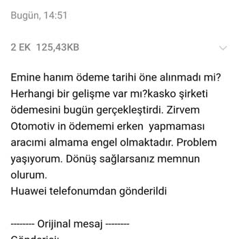 Zirvem Otomotiv Ödememi Zamanında Yapmıyor