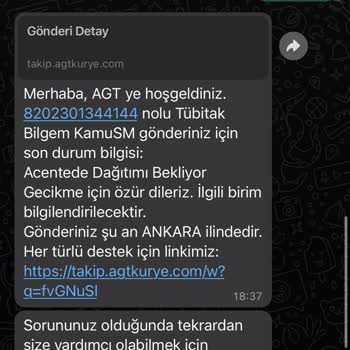 AGT Kurye (aynigunteslim.com) AGT Nin Açılımının Aynı Gün Teslim Olması Şoku