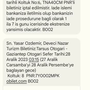 Obilet Otogara Girmeyen Otobüs