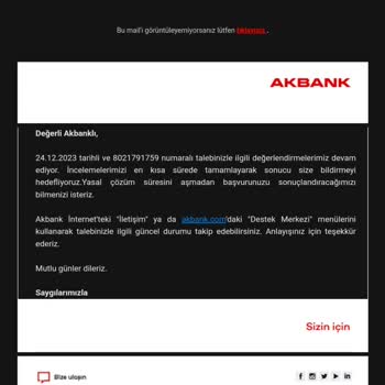 Akbank Üzgünüm Bu Size Hiç Yakışmadı