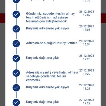 Aras Kargo Dağıtımda Dediği Ürünü Teslim Etmeyip İade Etti