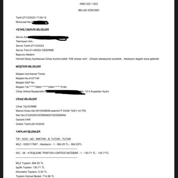 DemirDöküm Kombi Arızası Ve Garanti Kapsamında Değişim Talebi