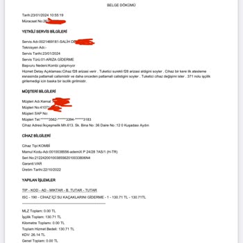 DemirDöküm Kombi Arızası Ve Garanti Kapsamında Değişim Talebi