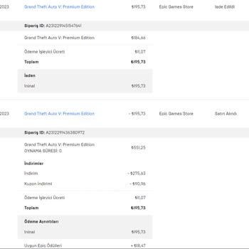 Epic Games Para İadesi Bekliyorum