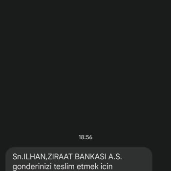 Ziraat Bankası Ciddiyetsiz Kargo Şirketi
