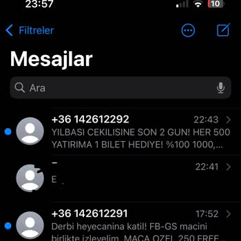 Vodafone +36 Ve +49 Numaralarından Gelen Mesajlar