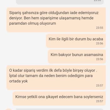 Trendyol Yemek Elime Ulaşmayan Yemeğin Parasını İade Etmiyor