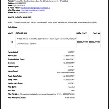 Media Markt Ürün Tedarik Edilmemesi