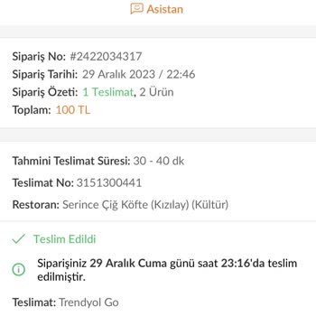 Trendyol Yemek Trendyol GO Yemekten Tel Çıktı