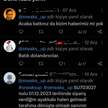 Sneaks Up İnternet Satışlarına Ürünü Zamanında Kargolamıyor