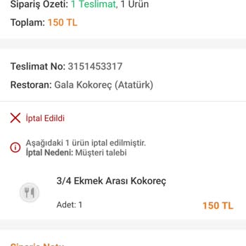 Trendyol Yemek Ücret İade Skandalı