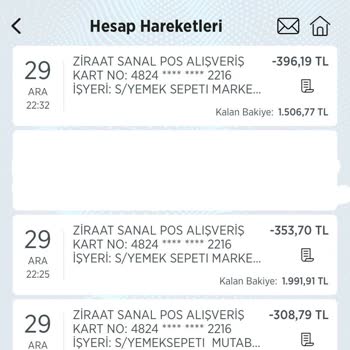 Yemeksepeti Uygulama Üzerinden Haksız Para Çekilmesi