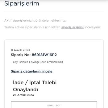 Toyzz Shop İnternet Mağazası İade Yapmıyor