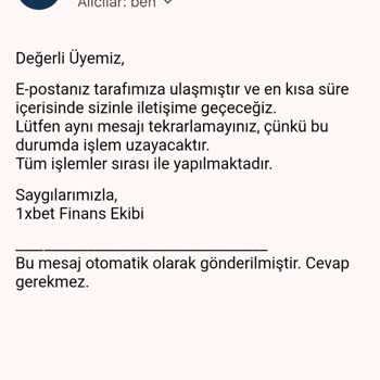 1xbet Yatırım Geçmedi, Cevap Yok