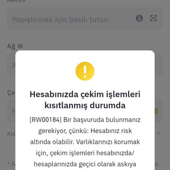 Binance Para Çekmemi Kısıtladı