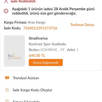 Trendyol Yanlış Giden Ürünümü İade Etmiyor