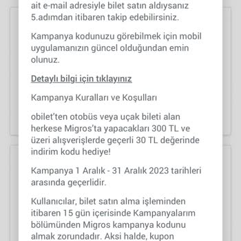 Obilet Kampanya Kodu Kullanımı