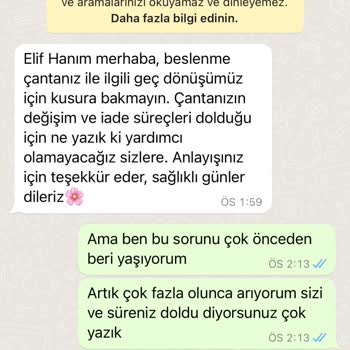 Milk&Moo Beslenme Çantası İp Sökülme Problemi