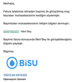 Bisu Fatura Kesmiyor. Oyalıyor.